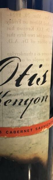 Otis Kenyon Wine Cabernet Sauvignon Bottle Preview