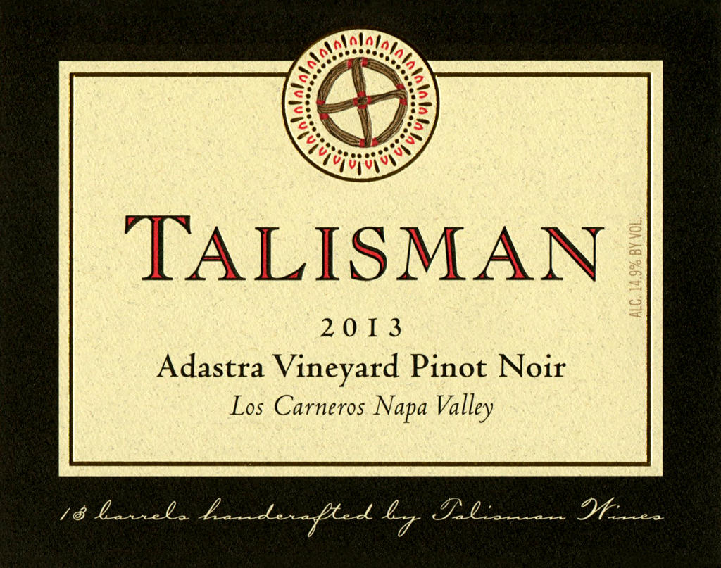 Talisman Wine Adastra Vineyard / Los Carneros Pinot Noir Bottle Preview