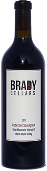 Brady Cellars Cabernet Sauvignon - Blue Mountain Vineyard Bottle Preview