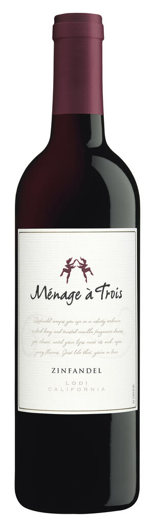 Ménage à Trois Wines Ménage à Trois Zinfandel Bottle Preview