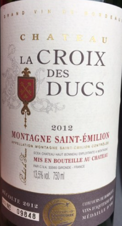 Château La Croix des Ducs Château La Croix des Ducs Bottle Preview