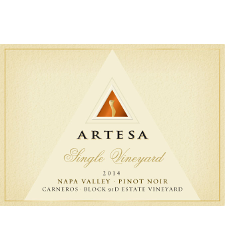 Artesa Winery Estate Vineyard Block 91D Pinot Noir Bottle Preview