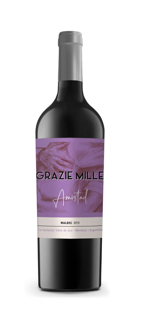 Grazie Mille - Design Wines Linea Amistad - Malbec Bottle Preview