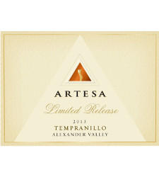 Artesa Winery Limited Release Tempranillo, Alexander Valley Bottle Preview