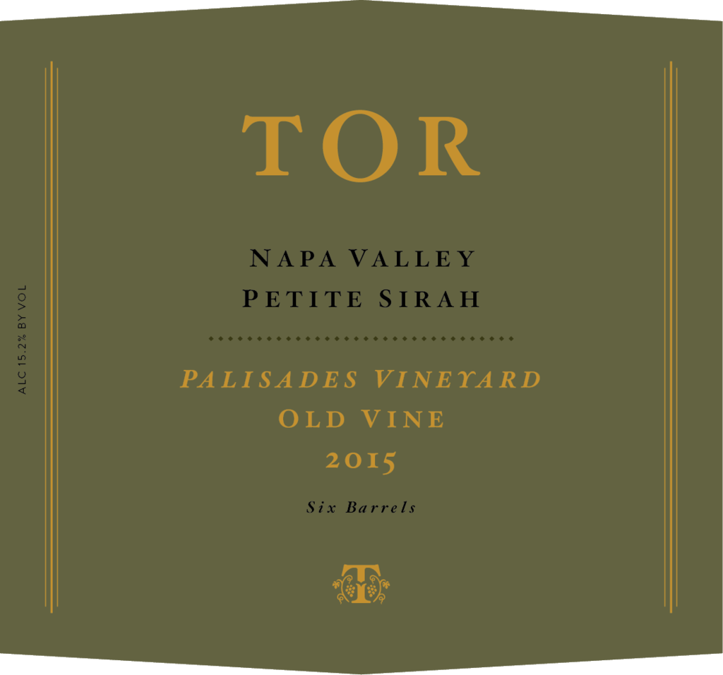 TOR Wines Palisades VIneyard Petite Syrah Bottle Preview