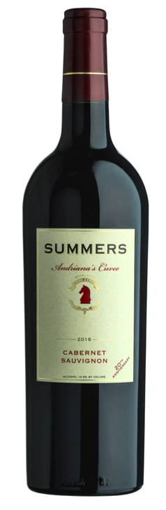 Summers Estate Wines Andriana’s Cuvee Cabernet Sauvignon Bottle Preview