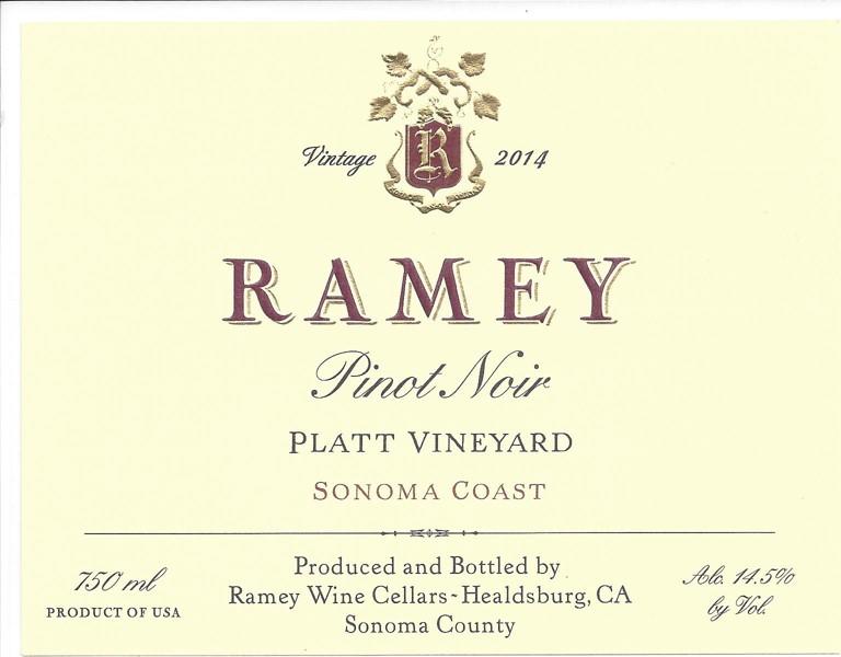 Ramey Wine Cellars Pinot Noir, Platt Vineyard Bottle Preview