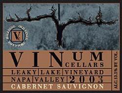 Vinum Cellars Cabernet Sauvignon, Leaky Lake Vineyard Bottle Preview