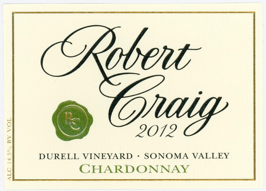 Robert Craig Winery Durell Vineyard Sonoma Valley Chardonnay Bottle Preview
