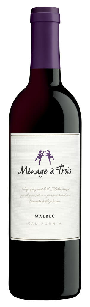 Ménage à Trois Wines Ménage à Trois Malbec Bottle Preview