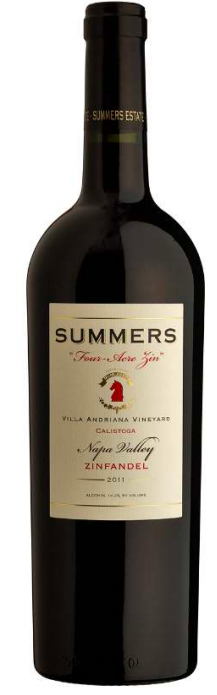 Summers Estate Wines Calistoga “Four-Acre” Estate Zinfandel Bottle Preview