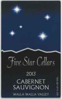 Five Star Cellars Cabernet Sauvignon Bottle Preview