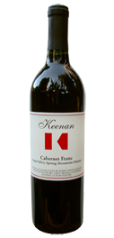 Keenan Winery Cabernet Franc, Spring Mountain Bottle Preview