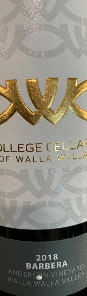 College Cellars of Walla Walla Barbera, Amphora Bottle Preview