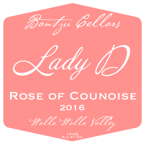 Bontzu Cellars Lady D - Rose of Counoise Bottle Preview