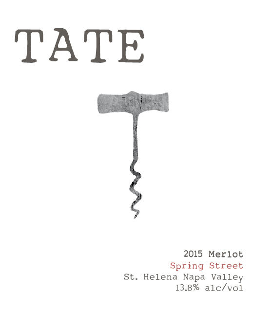 Tate Wines SPRING STREET MERLOT Bottle Preview